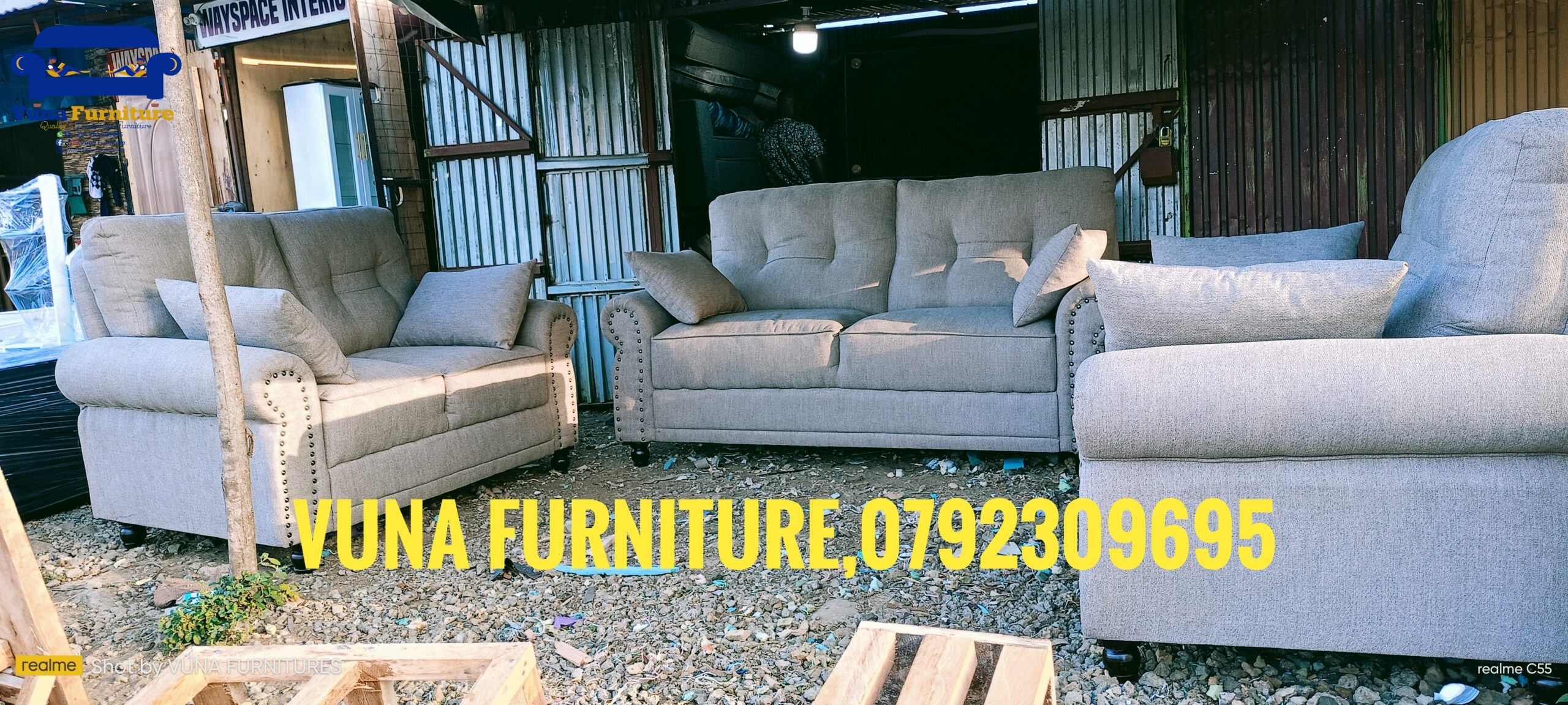 7 Seater P-Arm Elegant Sofaset (3+2+2)