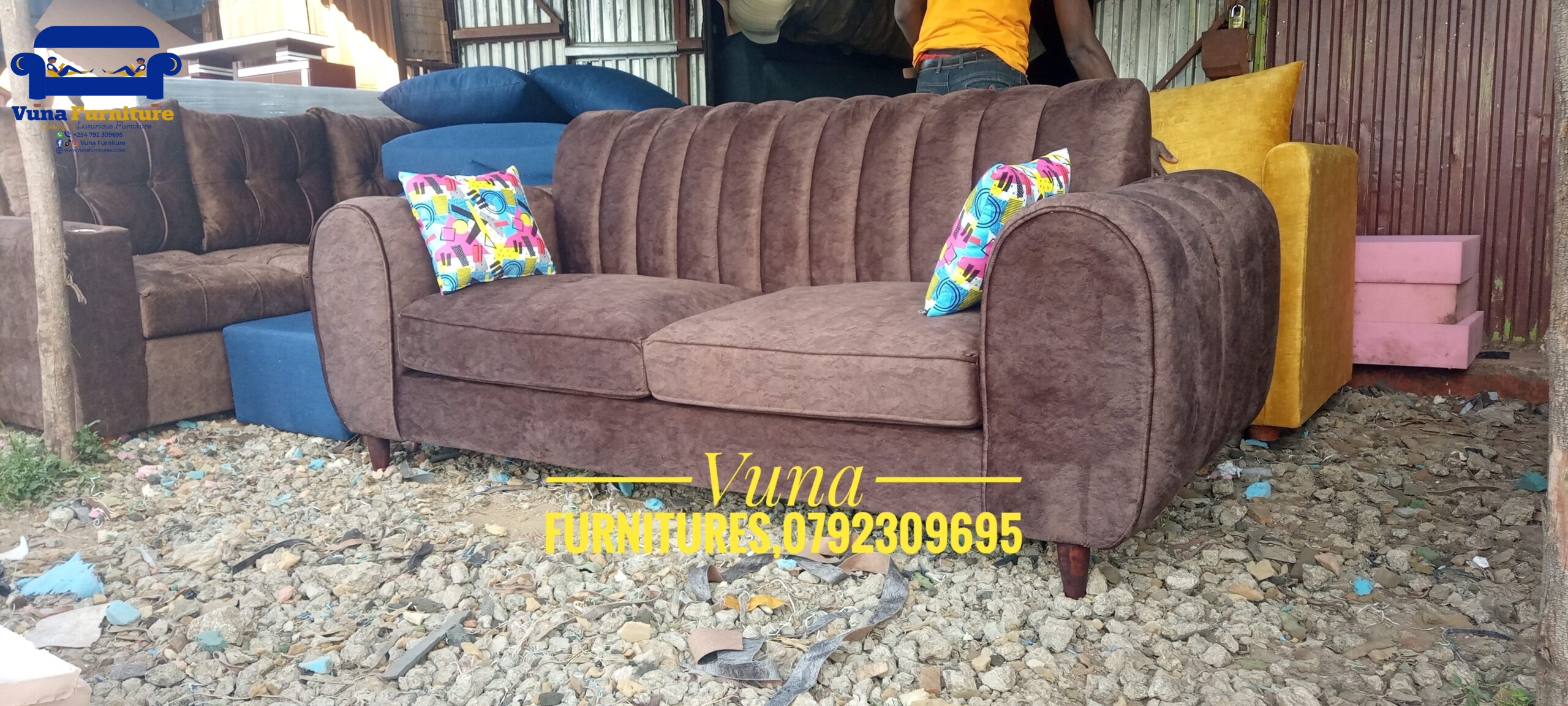 3-Seater Back Permanent Couch