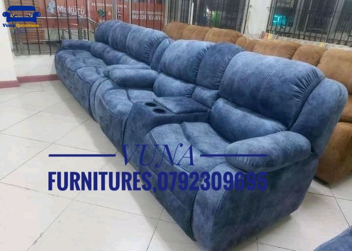 5-Seater Semi-Recliner Sofa Set With Pure Fiber