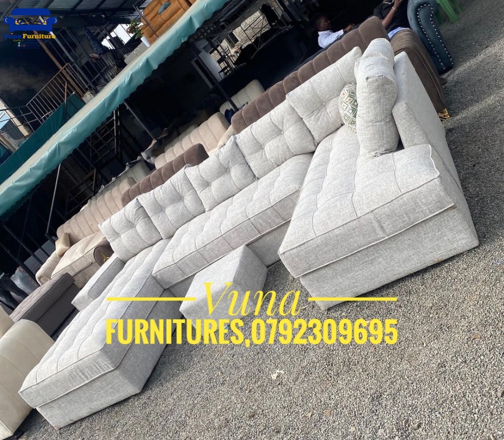 9-Seater Pure Fiber U-Shaped Sofa