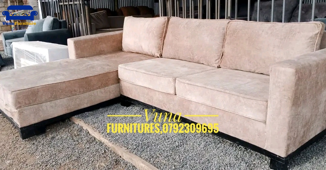 6-Seater Flat Spring Cushion Side Arm L-Shaped